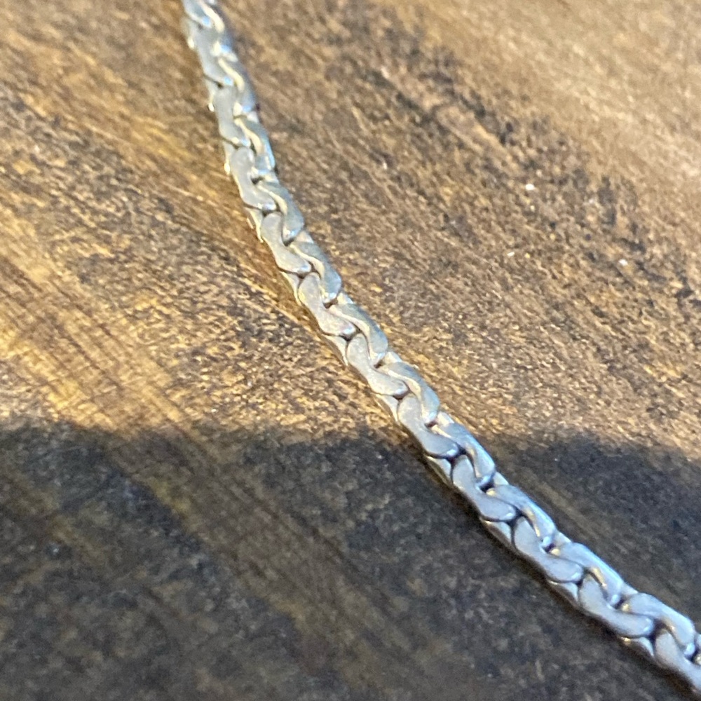 💋 Vintage Art Deco 15” Sterling 8 Necklace Bow Gemstone Rhinestone Pendant 💎 - Picture 3 of 13